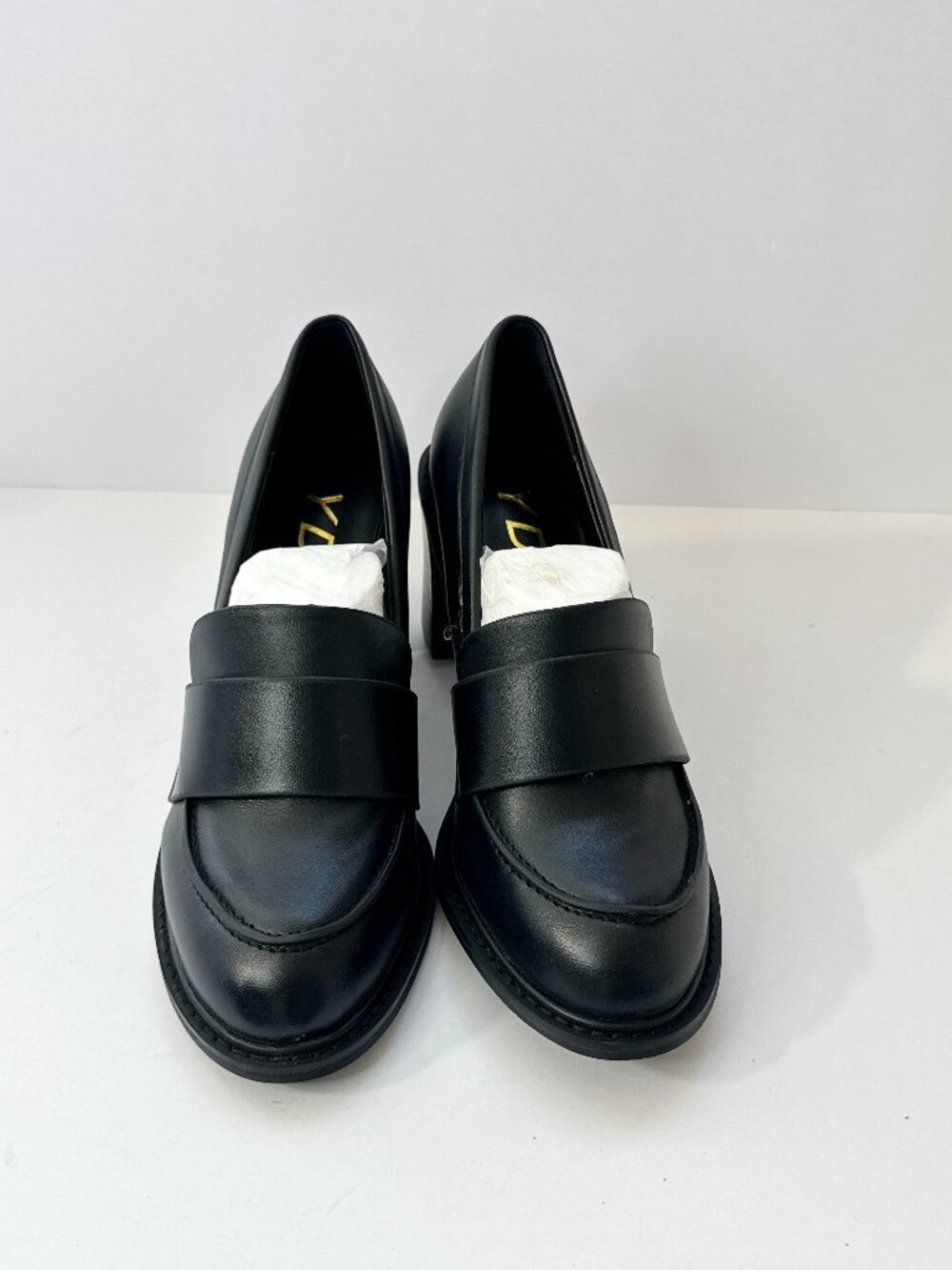 Size 10 Women’s Black Chunky Heel Oxford Loafer Pumps Platform Office Shoes YDN